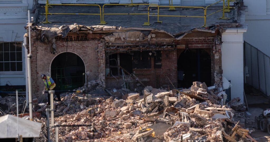 Where is particles from the White House East Wing demolition being taken? | USAEMALL.com