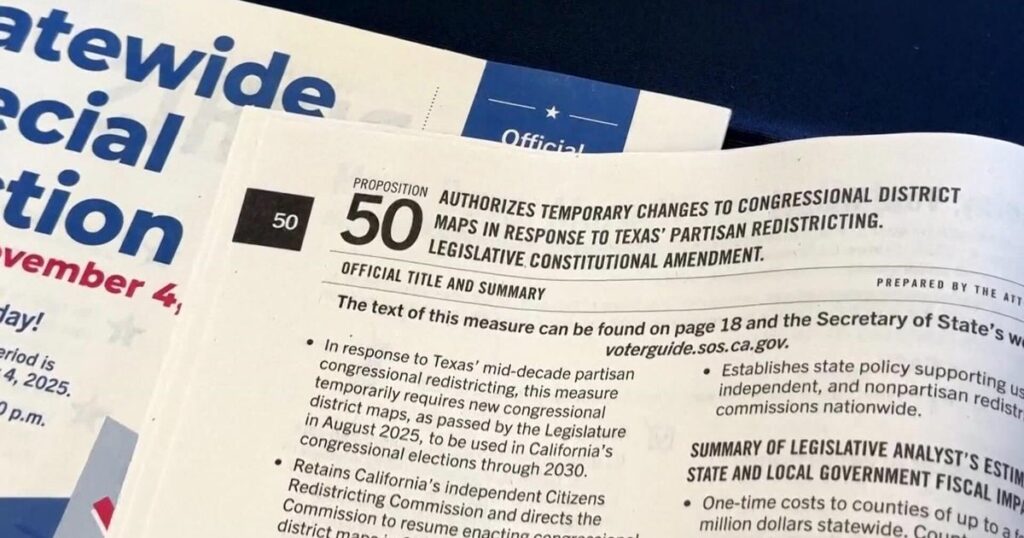 California voters go Prop 50 to redraw the state’s congressional maps, CBS News initiatives | USAEMALL.com