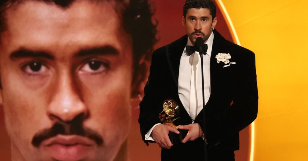 Bad Bunny says “ICE out” throughout Grammy Awards acceptance speech | USAEMALL.com